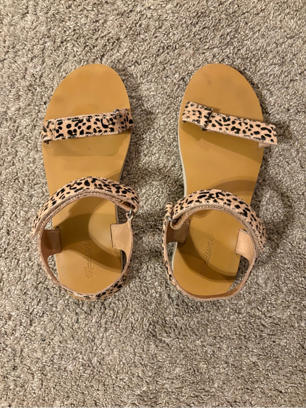 Madewell Cheetah Print Strap Sandals